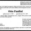 Paulini Otto 1912-1989 Todesanzeige